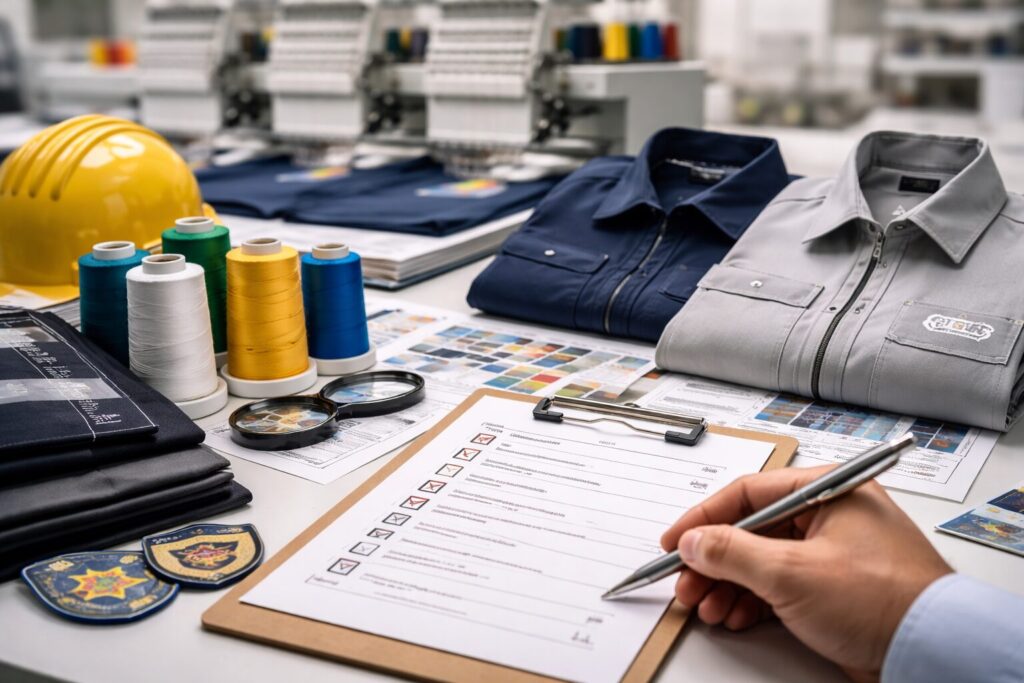 作業着・制服のロゴ刺繍で失敗しないためのユニフォーム刺繍イメージ写真